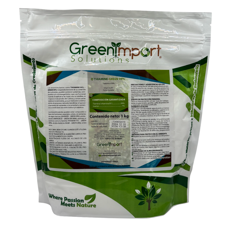Tiamina HCL (Vitamina B1) THIAMINE - GREEN 99%